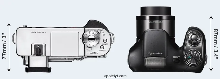 Compare Digilux 3 versus H200 top