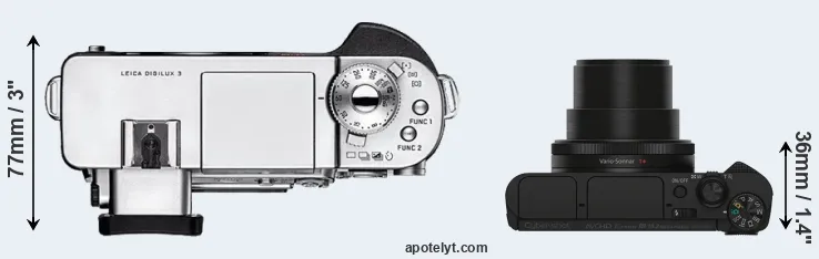 Compare Digilux 3 versus HX90V top
