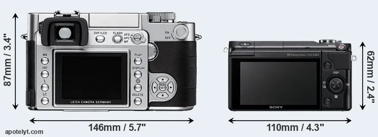 Comparison Digilux 3 or NEX-3N rear