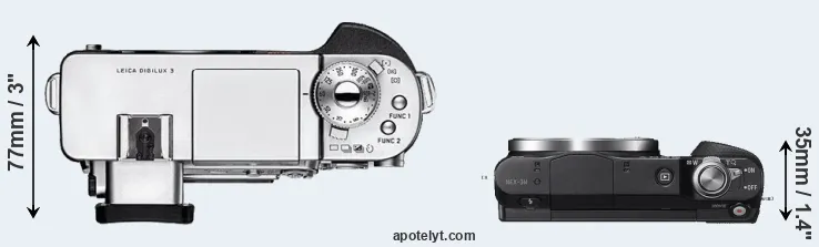 Compare Digilux 3 versus NEX-3N top