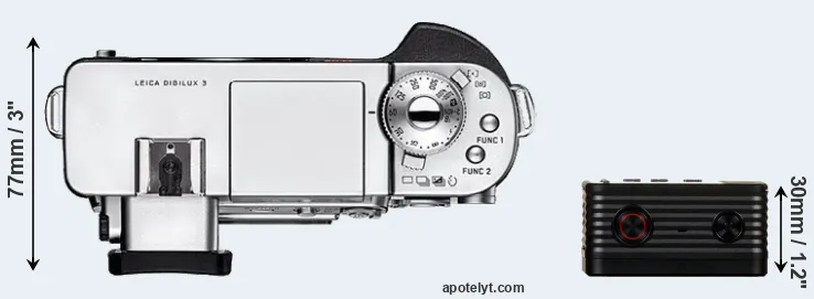 Compare Digilux 3 versus RX0 top