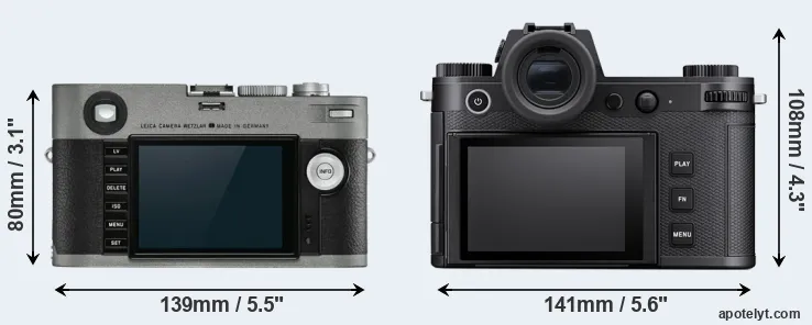 Comparison M-E Typ 240 or Leica SL3 rear