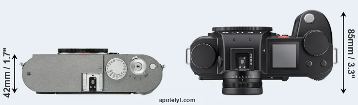 Compare M-E Typ 240 versus Leica SL3 top