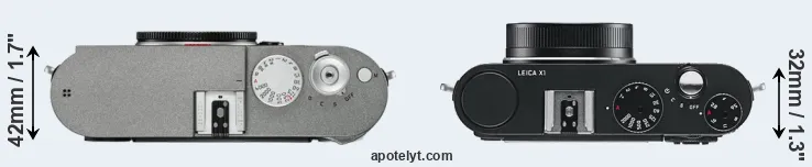Compare M-E Typ 240 versus X1 top