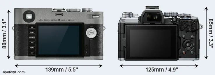 Comparison M-E Typ 240 or E-M5 III rear