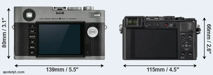 Comparison M-E Typ 240 or LX100 II rear