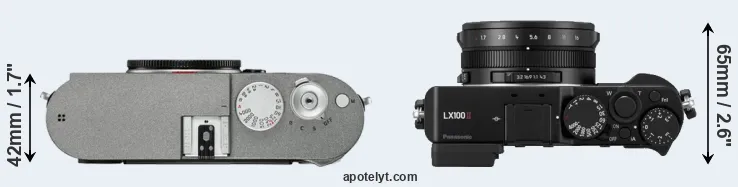 Compare M-E Typ 240 versus LX100 II top
