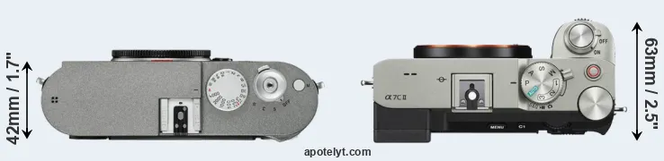 Compare M-E Typ 240 versus A7C II top