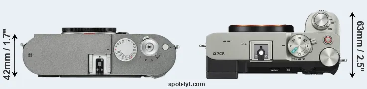 Compare M-E Typ 240 versus A7C R top