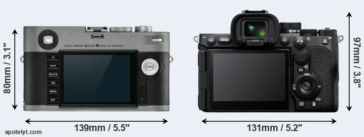 Comparison M-E Typ 240 or A7R V rear