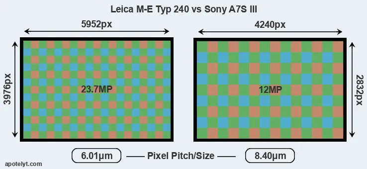 M-E Typ 240 versus A7S III MP