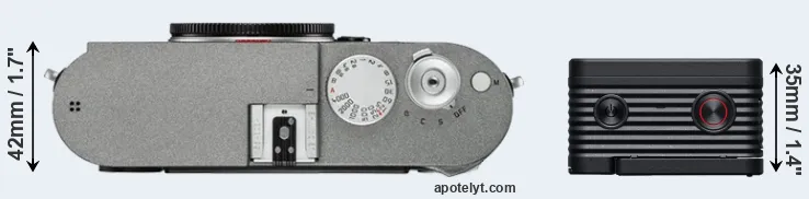 Compare M-E Typ 240 versus RX0 II top