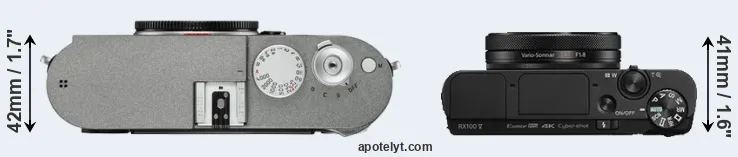 Compare M-E Typ 240 versus RX100 V top