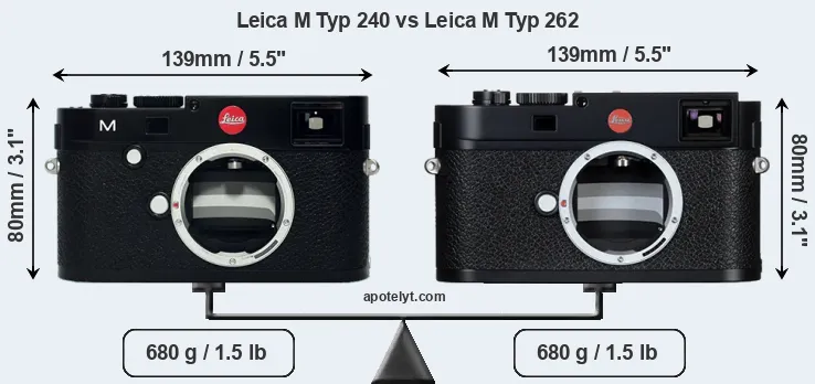 Size Leica M Typ 240 vs Leica M Typ 262