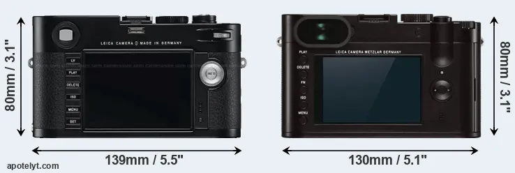 Comparison M Typ 240 or Q Typ 116 rear
