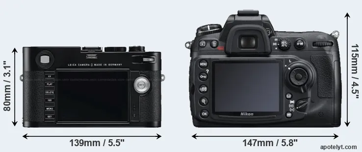 Comparison M Typ 240 or D300S rear