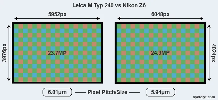 M Typ 240 versus Z6 MP