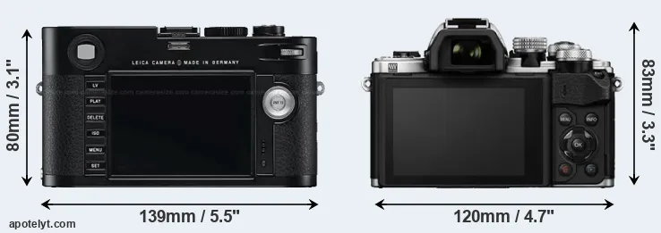 Comparison M Typ 240 or E-M10 II rear