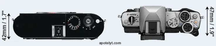 Compare M Typ 240 versus E-M10 II top