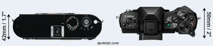 Compare M Typ 240 versus E-M10 III top