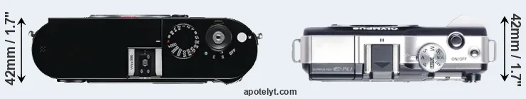 Compare M Typ 240 versus E-PL1 top