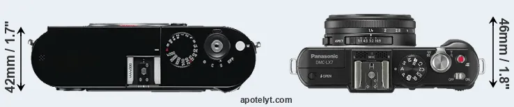 Compare M Typ 240 versus LX7 top