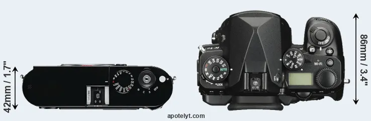 Compare M Typ 240 versus K-1 II top