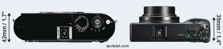 Compare M Typ 240 versus GR IIIx top