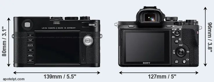Comparison M Typ 240 or A7 II rear