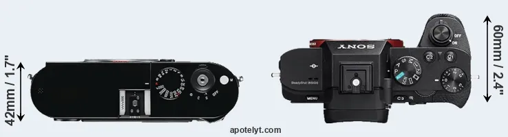 Compare M Typ 240 versus A7 II top