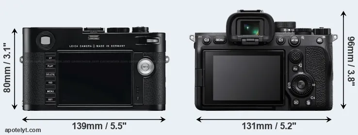 Comparison M Typ 240 or A7 IV rear