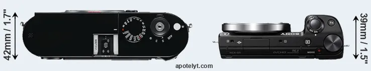 Compare M Typ 240 versus NEX-5R top
