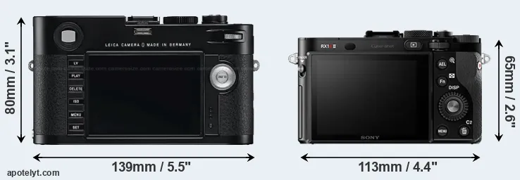 Comparison M Typ 240 or RX1R II rear
