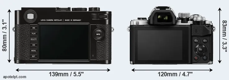 Comparison M Typ 262 or E-M10 II rear