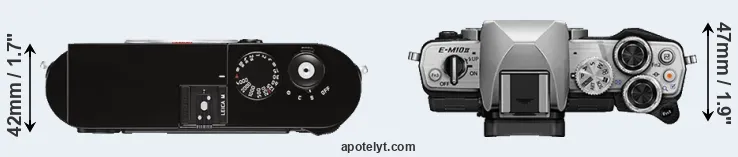 Compare M Typ 262 versus E-M10 II top