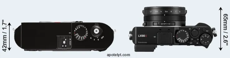 Compare M Typ 262 versus LX100 II top