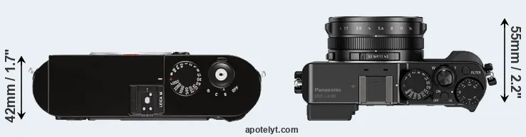 Compare M Typ 262 versus LX100 top