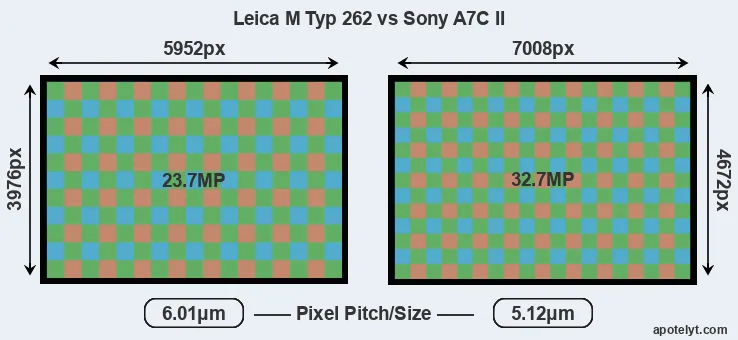 M Typ 262 versus A7C II MP