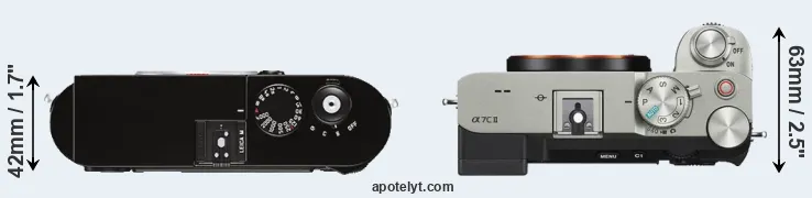 Compare M Typ 262 versus A7C II top