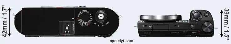 Compare M Typ 262 versus NEX-5R top