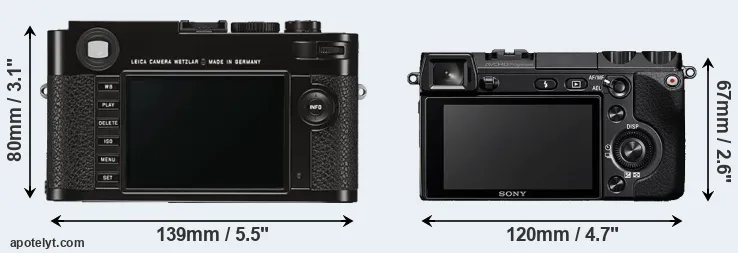 Comparison M Typ 262 or NEX-7 rear
