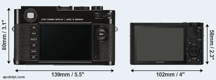 Comparison M Typ 262 or RX100 rear