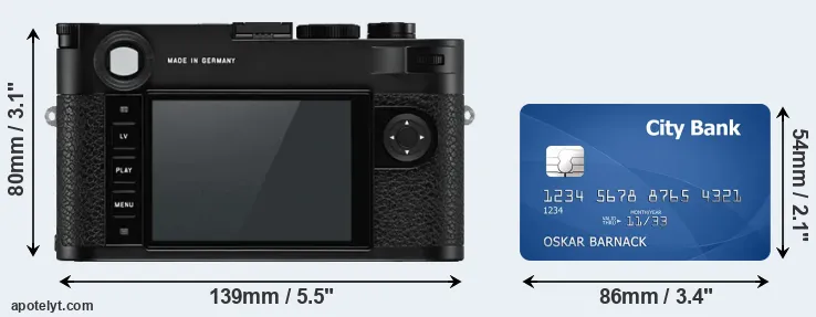 M10-P and credit card rear side