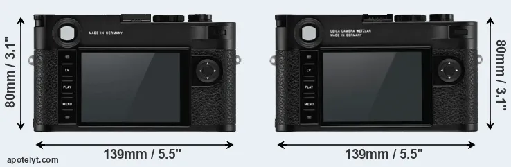 Comparison M10-P or M10-R rear