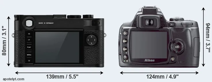 Comparison M10-P or D40X rear