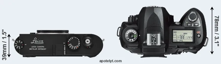 Compare M10-P versus D70s top