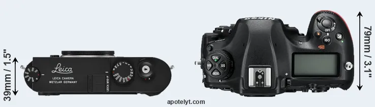 Compare M10-P versus D850 top