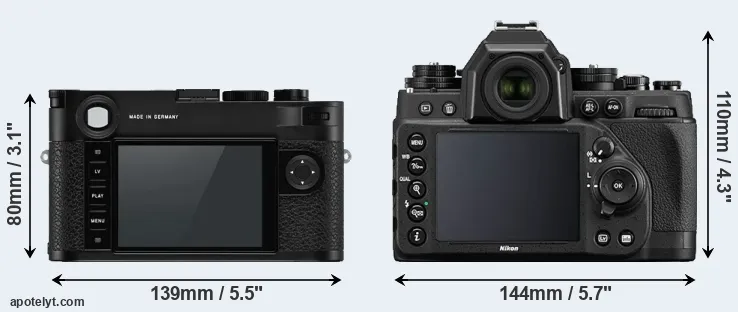Comparison M10-P or Df rear