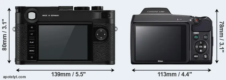 Comparison M10-P or L840 rear