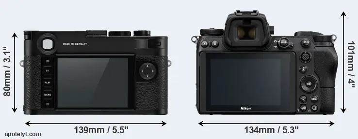 Comparison M10-P or Z6 rear